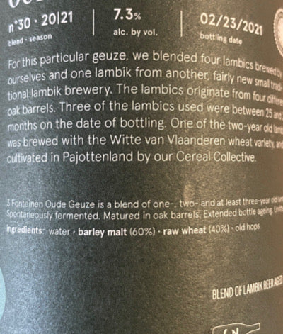 3 Fonteinen - Oude Geuze 2020/21 0,375 L